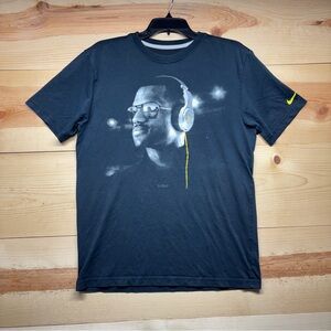 Nike Shirt Mens Medium Black Short Sleeve Dri Fit Beats Headphones Graphic